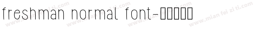 freshman normal font字体转换